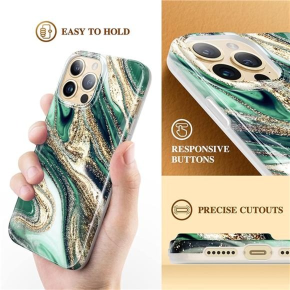 For iPhone 14 Pro Max 6.7' Military Grade Drop Protection Marble Shockproof Case - Picture 5 of 5